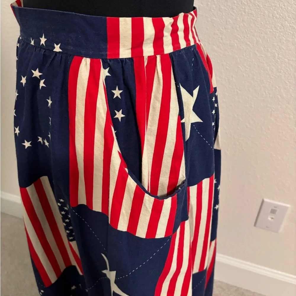 Vintage Patriotic Stars and Stripe Circle Skirt Handmade - Picture 3 of 9